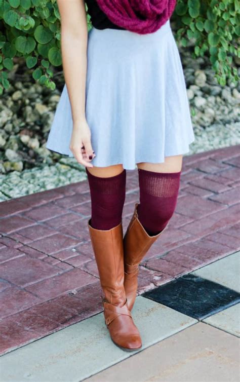 dress with thigh high socks|8 Fall Worthy Thigh High Socks Outfit Ideas .